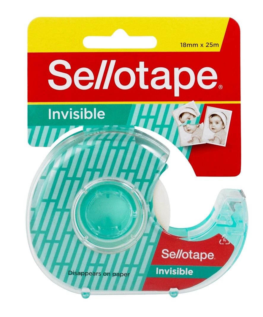 TAPE INVISIBLE SELLOTAPE ON DISPENSER 18MMX25M TAPE INVISIBLE SELLOTAPE ON DISPENSER 18MMX25M