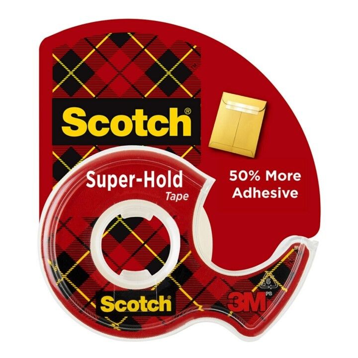 TAPE SCOTCH 19MMX16.5M SUPER HOLD ON DISPENSER 198