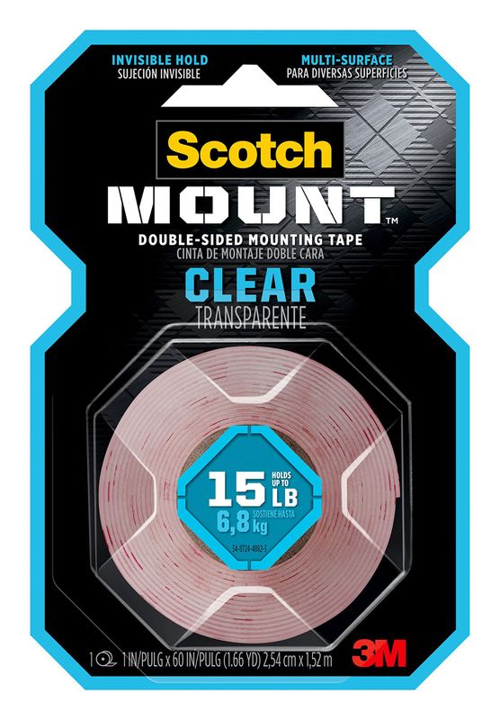 SP- DOUBLE SIDED MOUNTING TAPE 410H  2.54CM X 1.52M SCOTCH CLEAR