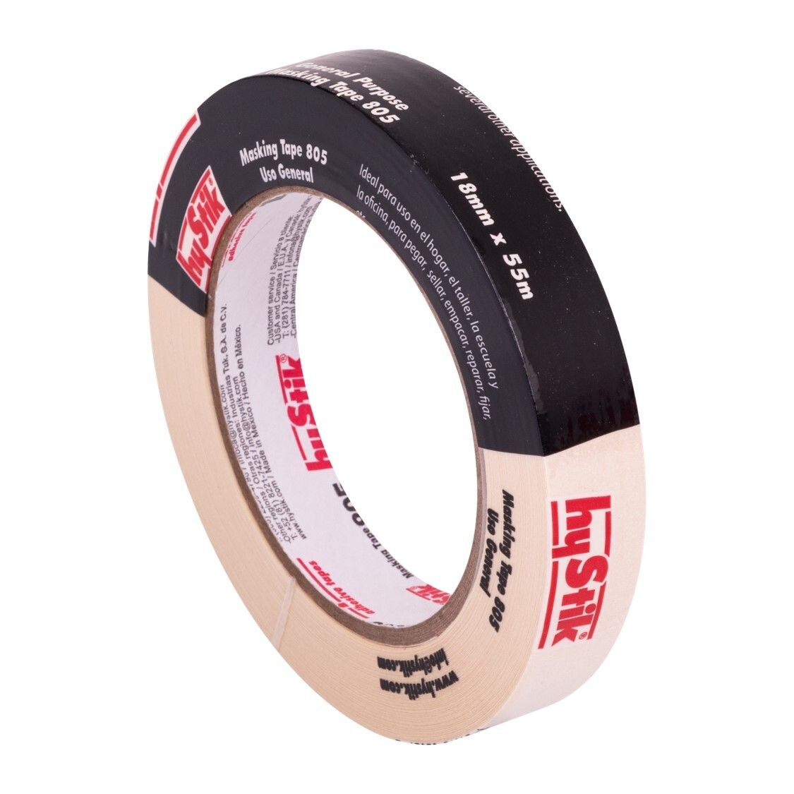 SP- MASKING TAPE HYSTIK 18MM X 55M CREAM PK16