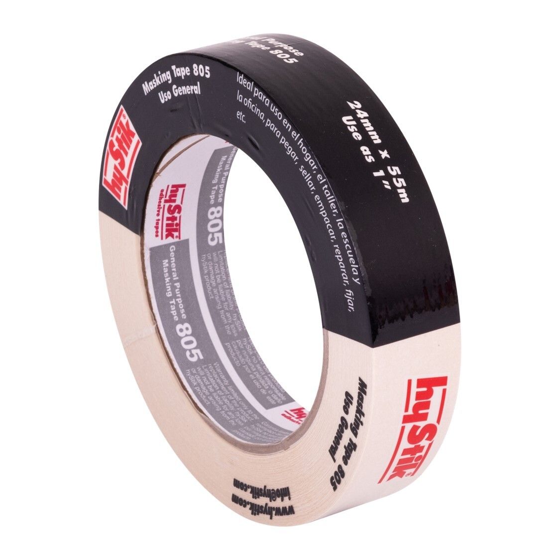 SP- MASKING TAPE HYSTIK 24MM X 55M CREAM PK12