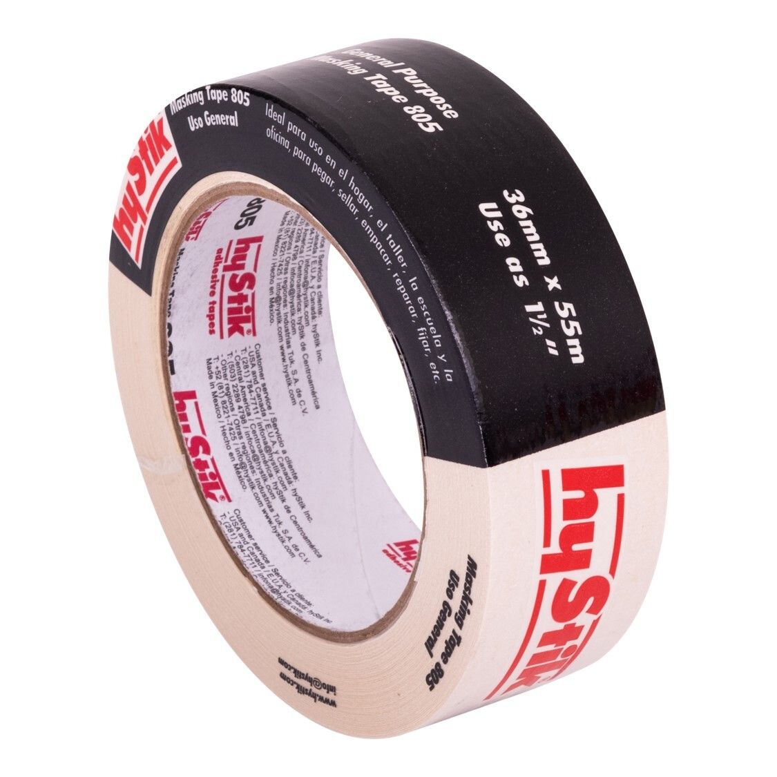 SP- MASKING TAPE HYSTIK 36MM X 55M CREAM PK8