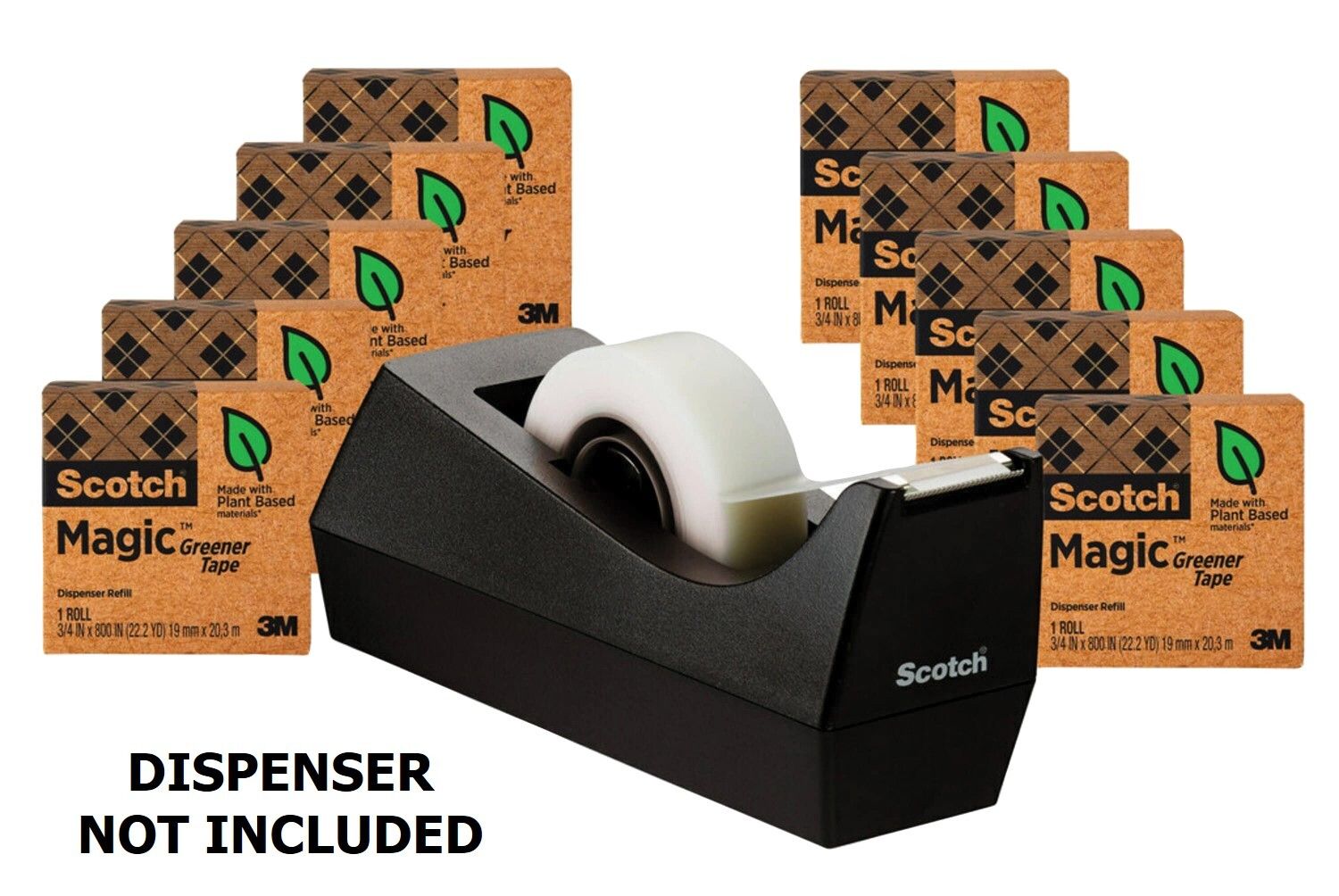 TAPE SCOTCH 812-10P 19MM X 22.8M GREENER BOXED CLEAR PK10 TAPE SCOTCH 812-10P 19MM X 22.8M GREENER BOXED CLEAR PK10