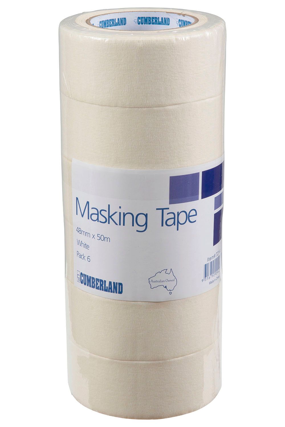 SP- MASKING TAPE CUMBERLAND 48MM X 50M WHITE PK6 SP- MASKING TAPE CUMBERLAND 48MM X 50M WHITE PK6