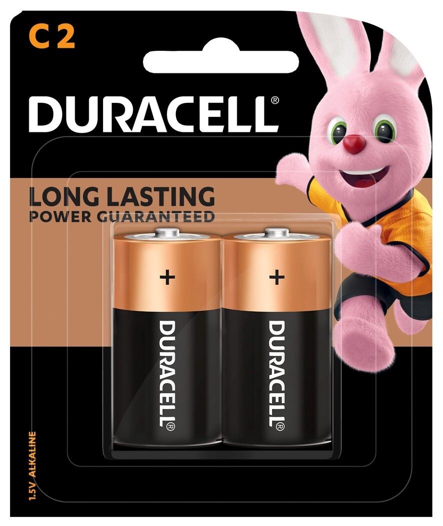 BATTERY DURACELL ALK C BP2