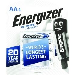 BATTERY ENERGIZER ULTIMATE LITHIUM L91 AA BP4 BATTERY ENERGIZER ULTIMATE LITHIUM L91 AA BP4