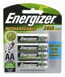 BATTERY ENERGIZER RECHARGABLE AA BP4