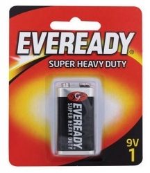 BATTERY EVEREADY BLACK 1222 9V BP1