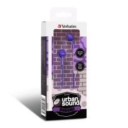 EARPHONES VERBATIM URBAN SOUND BUDDIES PURPLE