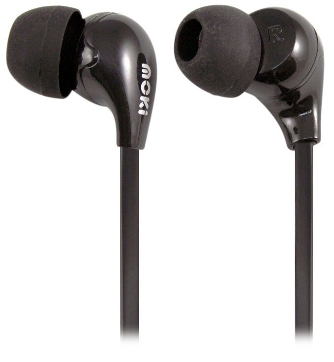 EARPHONES MOKI COMFORT BUDS 45 DEGREE BLACK