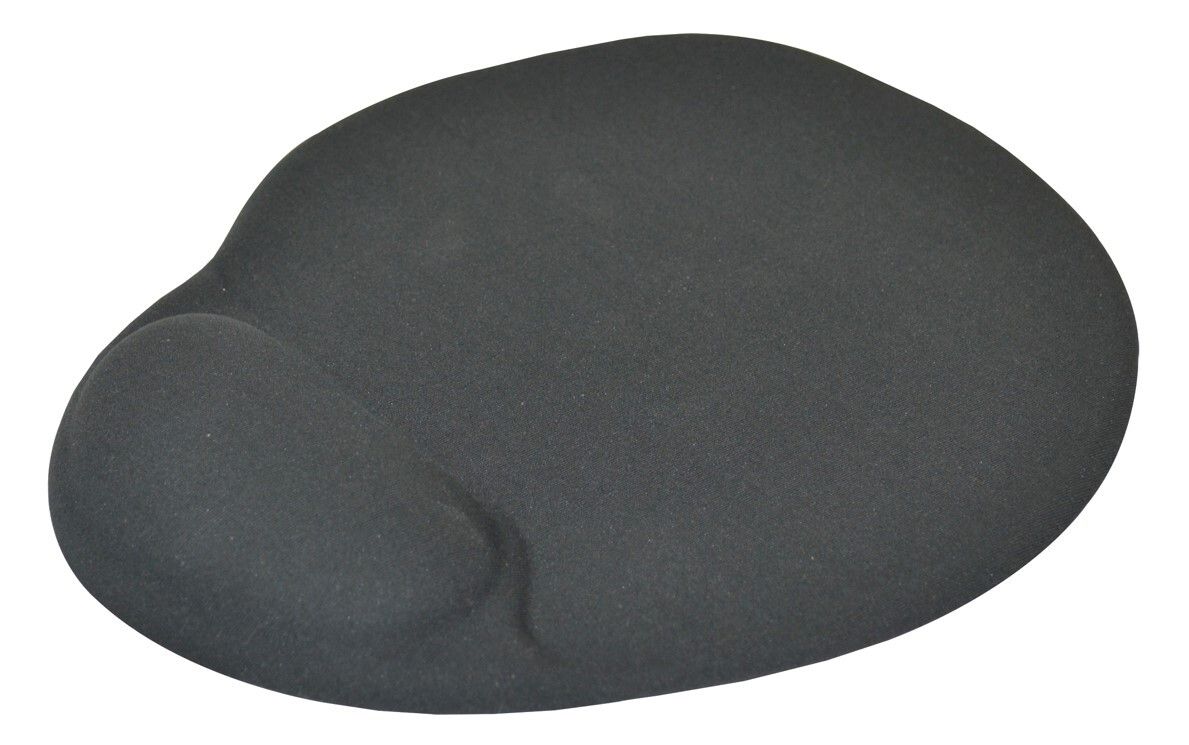 MOUSE PAD WITH GEL WRIST SUPPORT ITALPLAST BLACK MOUSE PAD WITH GEL WRIST SUPPORT ITALPLAST BLACK