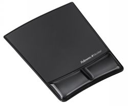 MOUSE PAD & WRIST REST FELLOWES GEL CLEAR BLACK