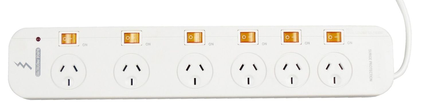 POWERBOARD 6 OUTLET WITH INDIV SWITCH/OVERLOAD PROTECTION/MASTER SWITCH POWERBOARD 6 OUTLET WITH INDIV SWITCH/OVERLOAD PROTECTION/MASTER SWITCH