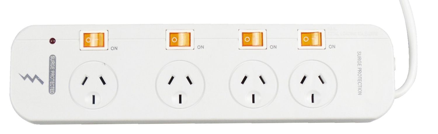 POWERBOARD 4 OUTLET WITH INDIV SWITCH/OVERLOAD PROTECTION/MASTER SWITCH POWERBOARD 4 OUTLET WITH INDIV SWITCH/OVERLOAD PROTECTION/MASTER SWITCH