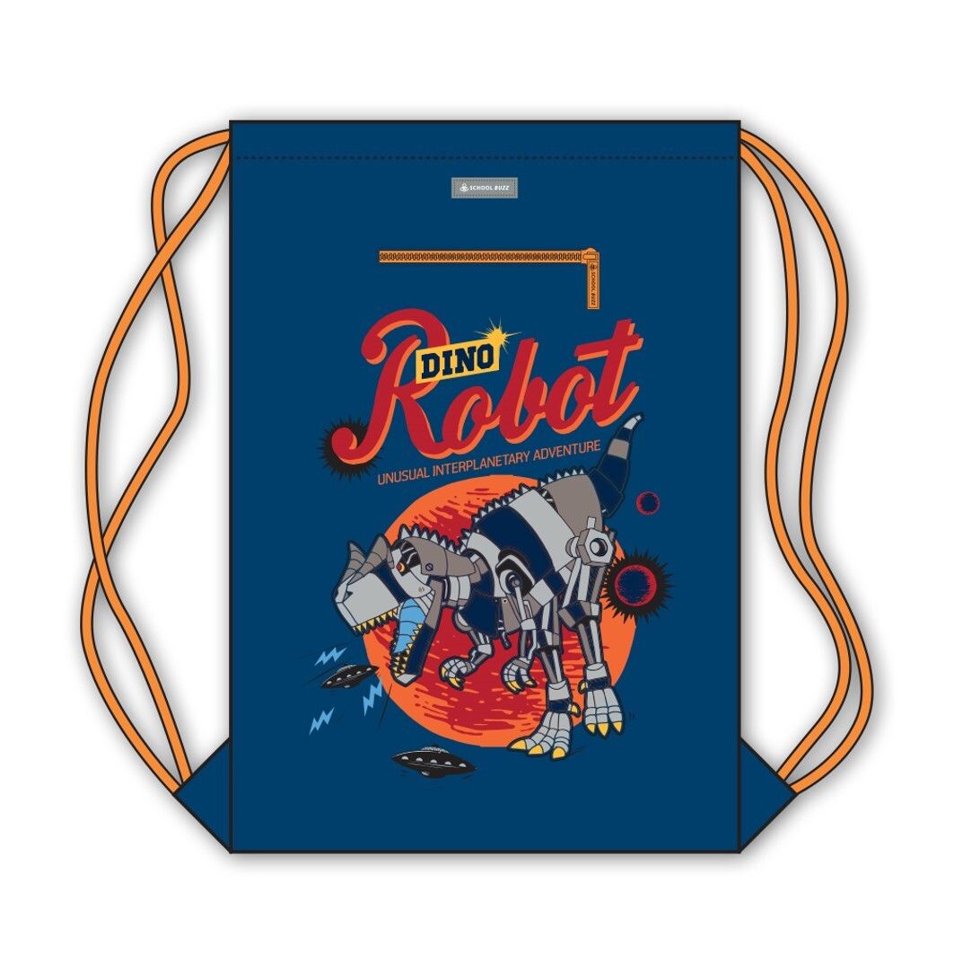 SWIM BAG SCHOOL BUZZ 37X53CM DRAWSTRING AND 2 ZIP POCKETS DINO ROBOT SWIM BAG SCHOOL BUZZ 37X53CM DRAWSTRING AND 2 ZIP POCKETS DINO ROBOT