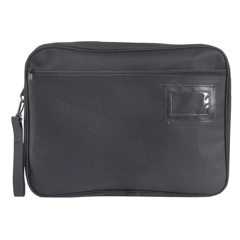 SP- SATCHEL MARBIG FABRIC ZIPPERED BLACK