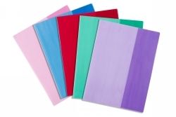 BOOK SLEEVES CONTACT SLIP ON A4 ASST TINTS PK25