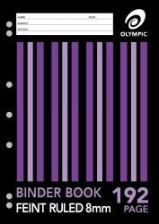 BINDER BOOK OLYMPIC A4 8MM RULED 192PG