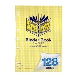 BINDER BOOK SPIRAX A4 7 HOLE 128PG