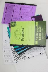 SP- BINDER BOOK PROTEXT A4 8MM RULED PP COVER 192PG COW