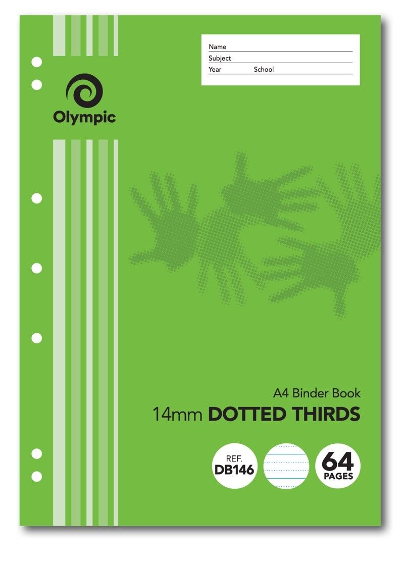 SP- BINDER BOOK OLYMPIC A4 14MM DOTTED THIRDS 64PG SP- BINDER BOOK OLYMPIC A4 14MM DOTTED THIRDS 64PG