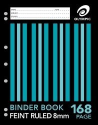BINDER BOOK OLYMPIC A4 8MM RULED 168PG