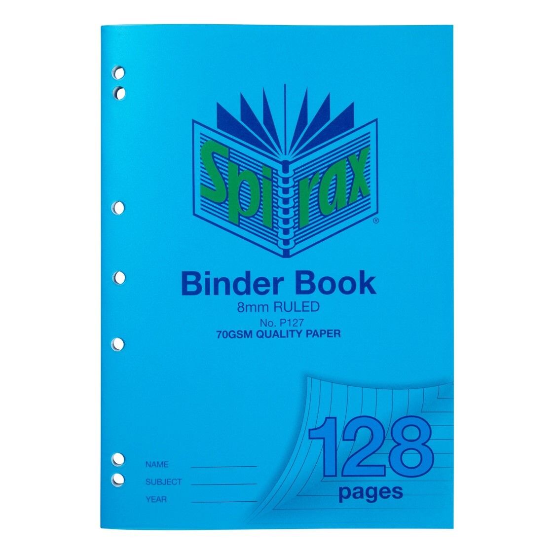 SP- BINDER BOOK SPIRAX A4 P127 8MM 128PG