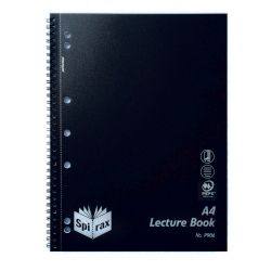LECTURE BOOK SPIRAX A4 P906 PP S/O BLACK 140PG