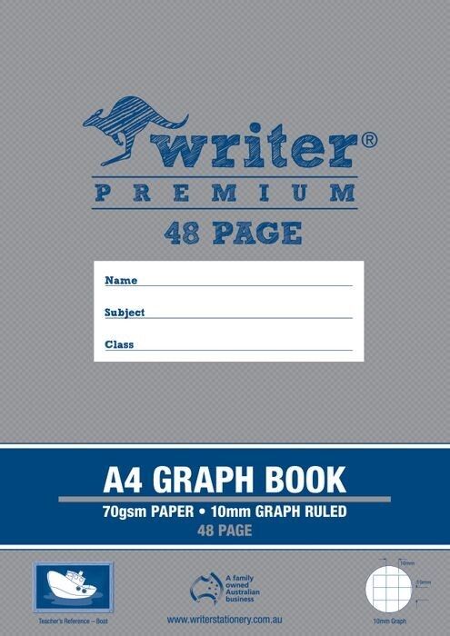 GRAPH BOOK WRITER PREMIUM A4 48PG 10MM BOAT
