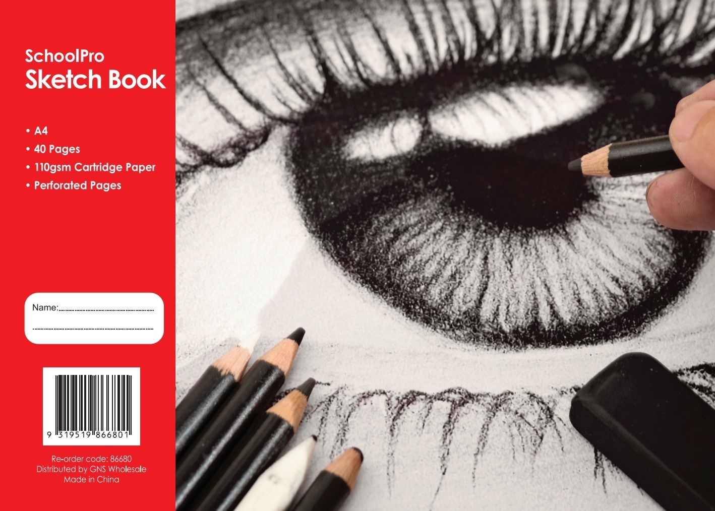 SKETCH BOOK SCHOOLPRO SPIRAL A4 40PG