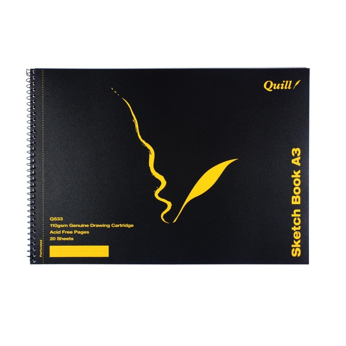 SKETCH BOOK QUILL Q533 A3 SPIRAL S/O 20LF