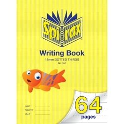 WRITING BOOK SPIRAX 161 335X240MM 18MM DOTTED THIRDS 64PG