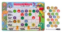 REWARD CHART DINOSAUR LCBF 390X270MM MAGNETIC