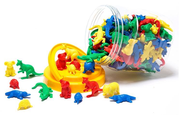 SP- COUNTERS AUSTRALIAN ANIMALS JAR (120) [KOALA KANGAROO CROC PLATYPUS ECH SP- COUNTERS AUSTRALIAN ANIMALS JAR (120) [KOALA KANGAROO CROC PLATYPUS ECH