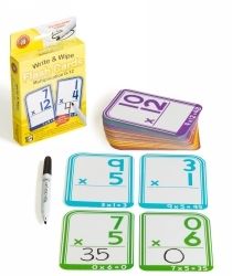 FLASH CARDS LCBF WRITE & WIPE MULTIPLICATION 0/12
