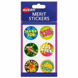 SP- MERIT STICKERS AVERY BRIGHTS PK96 HS
