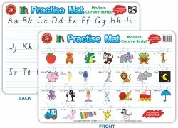 PRACTISE MAT LCBF 42X28CM MODERN CURSIVE SCRIPT PRACTISE MAT LCBF 42X28CM MODERN CURSIVE SCRIPT