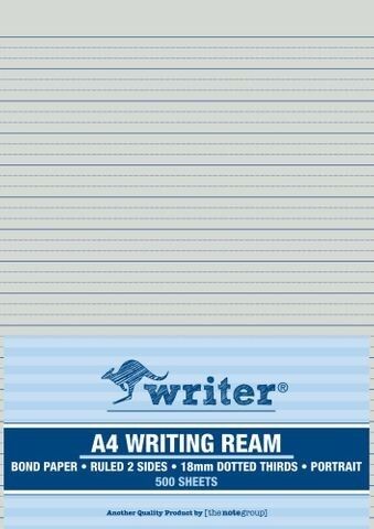 EXAM PAPER WRITER A4 18MM DOTTED THIRDS PORTRAIT REAM 500 EXAM PAPER WRITER A4 18MM DOTTED THIRDS PORTRAIT REAM 500