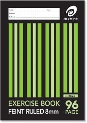 EXERCISE BOOK OLYMPIC A4 8MM RULED 96PG