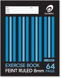 EXERCISE BOOK OLYMPIC 225X175MM 8MM RULED 64PG EXERCISE BOOK OLYMPIC 225X175MM 8MM RULED 64PG