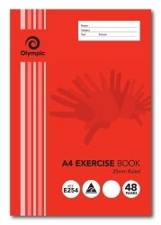 EXERCISE BOOK OLYMPIC A4 25MM RULED E254 48PG