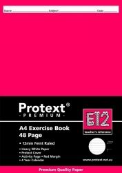 EXERCISE BOOK PROTEXT A4 PP 48PG 12MM RULED E12