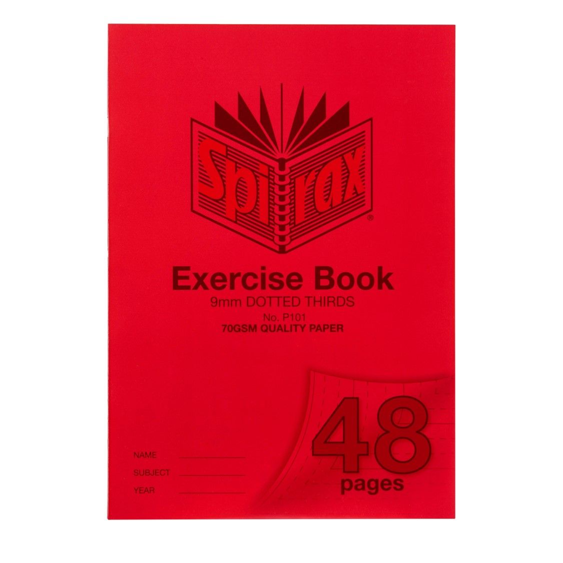 SP- EXERCISE BOOK SPIRAX A4 P101 9MM DOTTED THIRDS 48PG