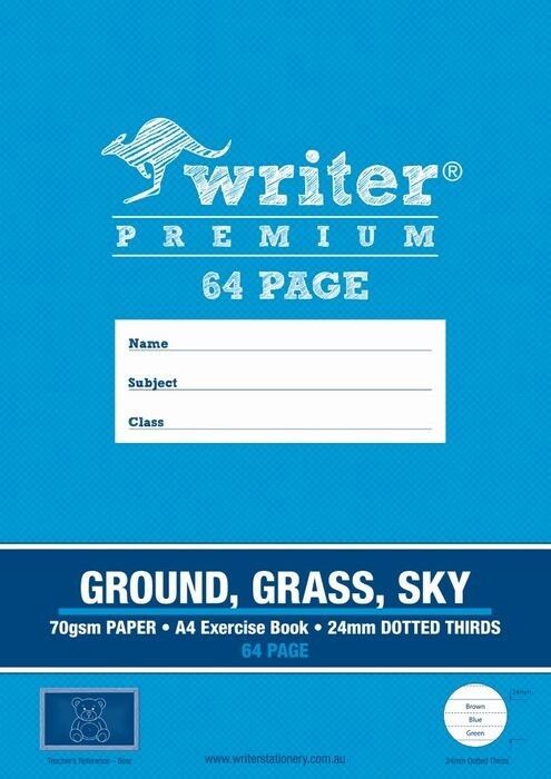 EXERCISE BOOK WONDER WRITER A4 64pg 24mm DOTTED GROUND GRASS SKY EXERCISE BOOK WONDER WRITER A4 64pg 24mm DOTTED GROUND GRASS SKY