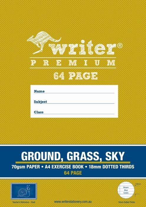 EXERCISE BOOK WONDER WRITER A4 64pg 18mm DOTTED GROUND GRASS SKY EXERCISE BOOK WONDER WRITER A4 64pg 18mm DOTTED GROUND GRASS SKY