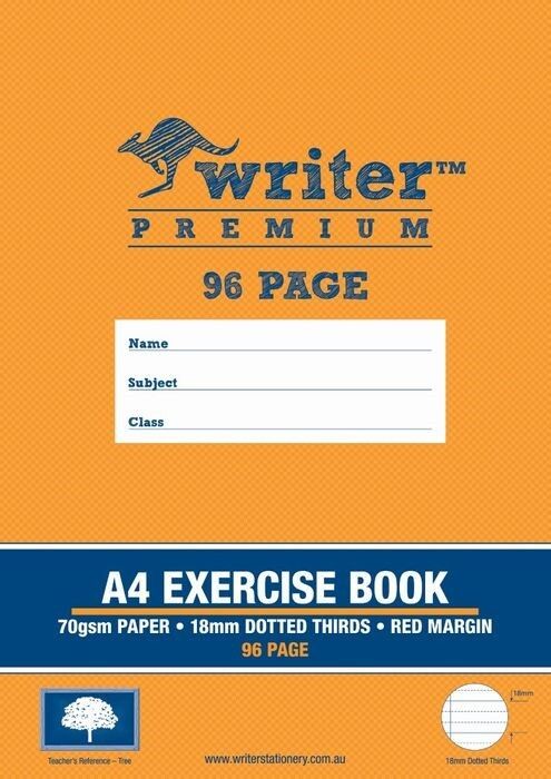 EXERCISE BOOK WRITER PREMIUM A4 96PG 18MM DOTTED THIRDS + MARGIN TREE EXERCISE BOOK WRITER PREMIUM A4 96PG 18MM DOTTED THIRDS + MARGIN TREE