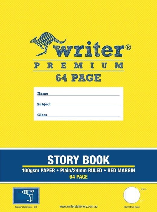 STORY BOOK WRITER PREMIUM 1/2 PLAIN 1/2 24MM SOLID RULED 64PG DRILL STORY BOOK WRITER PREMIUM 1/2 PLAIN 1/2 24MM SOLID RULED 64PG DRILL