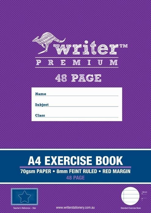 EXERCISE BOOK WRITER PREMIUM A4 8MM RULED + MARGIN STAR 48PG EXERCISE BOOK WRITER PREMIUM A4 8MM RULED + MARGIN STAR 48PG