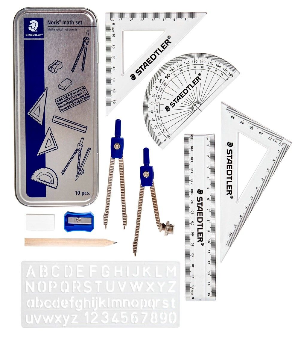 MATHS SET STAEDTLER NORIS CLUB 10 PIECE