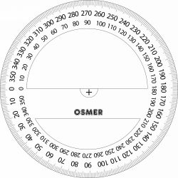 PROTRACTOR OSMER 10CM 360 DEGREE CLEAR